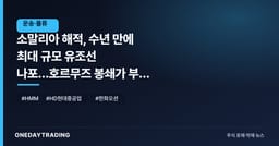 소말리아 해적, 수년 만에 최대 규모 유조선 나포…호르무즈 봉쇄가 부른 청구서