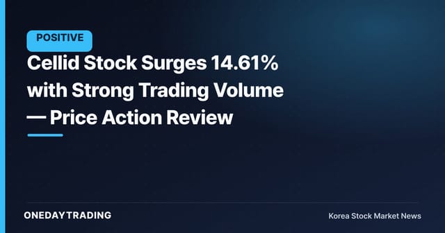 Cellid Stock Surges 14.61% with Strong Trading Volume — Price Action Review