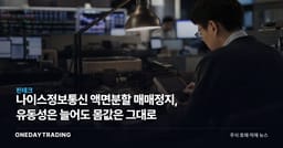 나이스정보통신 액면분할 매매정지, 유동성은 늘어도 몸값은 그대로