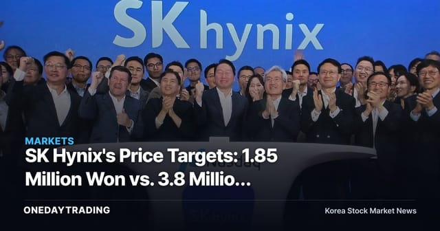 SK Hynix's Price Targets: 1.85 Million Won vs. 3.8 Million Won — Why They Diverged More Than Twofold in Five Days