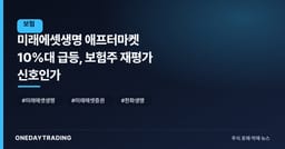 미래에셋생명 애프터마켓 10%대 급등, 보험주 재평가 신호인가