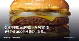신세계푸드 노브랜드 버거 어메이징, 1년 만에 300만개 돌파…식음료 외식주 주목