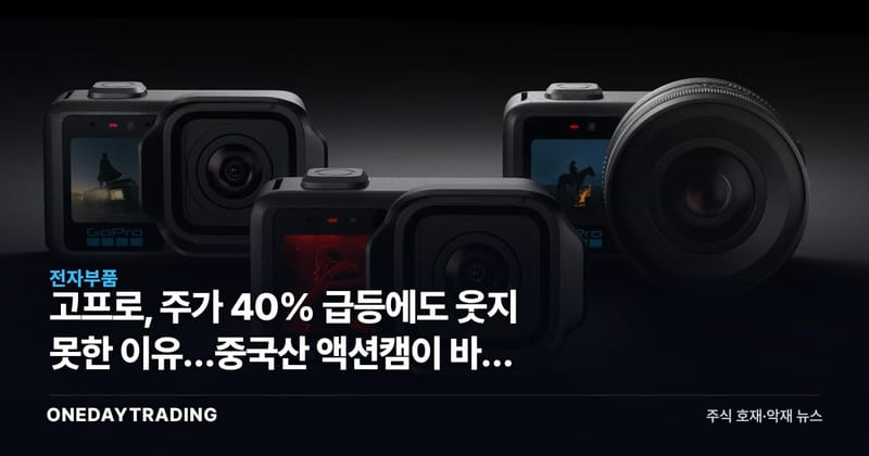 고프로, 주가 40% 급등에도 웃지 못한 이유…중국산 액션캠이 바꾼 생존공식