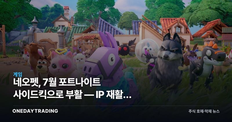 네오펫, 7월 포트나이트 사이드킥으로 부활 — IP 재활용 전쟁의 단면