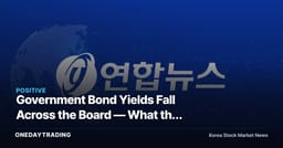 Government Bond Yields Fall Across the Board — What the 3-Year Note's 3.669% Signals