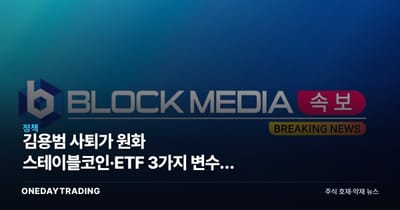김용범 사퇴가 원화 스테이블코인·ETF 3가지 변수를 흔든다