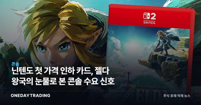 닌텐도 첫 가격 인하 카드, 젤다 왕국의 눈물로 본 콘솔 수요 신호