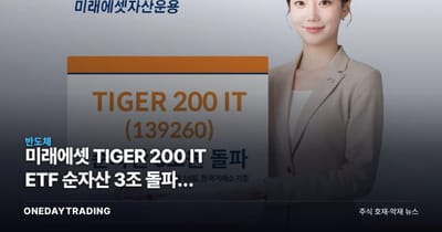 미래에셋 TIGER 200 IT ETF 순자산 3조 돌파, IT·반도체 투심 의미는