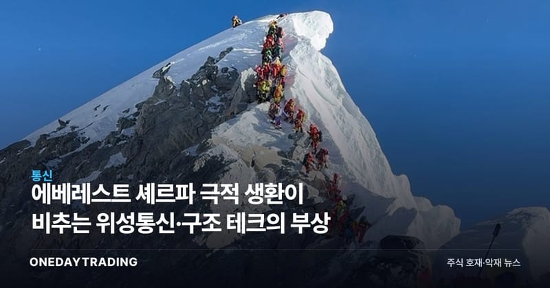 에베레스트 셰르파 극적 생환이 비추는 위성통신·구조 테크의 부상