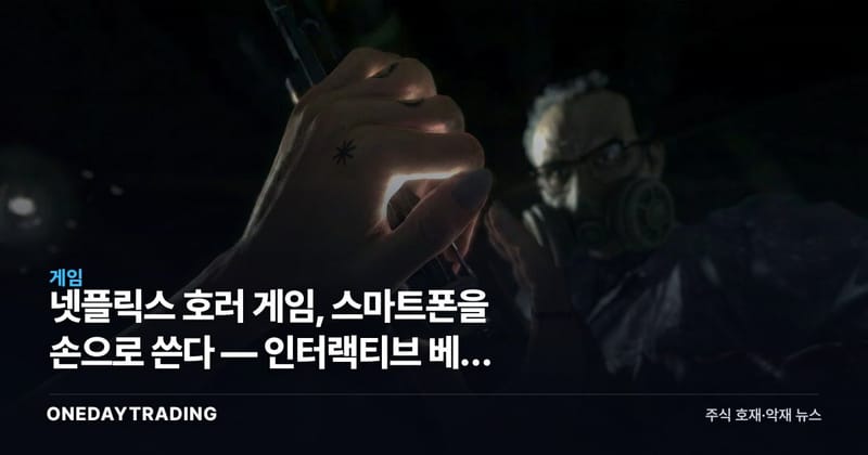넷플릭스 호러 게임, 스마트폰을 손으로 쓴다 — 인터랙티브 베팅 재점화
