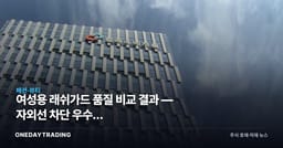 여성용 래쉬가드 품질 비교 결과 — 자외선 차단 우수, 건조속도·내구성은 제품별 격차