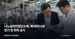 나노실리칸첨단소재, 제1회차 CB 만기 전 취득 공시