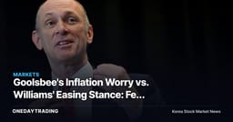 Goolsbee's Inflation Worry vs. Williams' Easing Stance: Fed Internal Divide and the Path of Rates