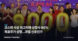 코스피 사상 최고치에 상장사 80% 목표주가 상향…과열 신호인가