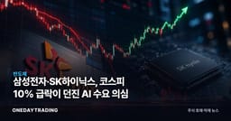삼성전자·SK하이닉스, 코스피 10% 급락이 던진 AI 수요 의심