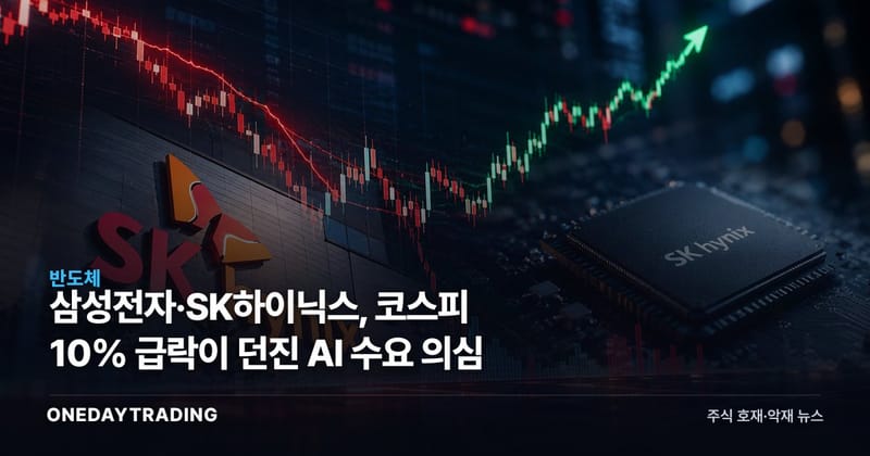 삼성전자·SK하이닉스, 코스피 10% 급락이 던진 AI 수요 의심