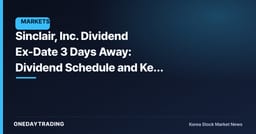 Sinclair, Inc. Dividend Ex-Date 3 Days Away: Dividend Schedule and Key Checks