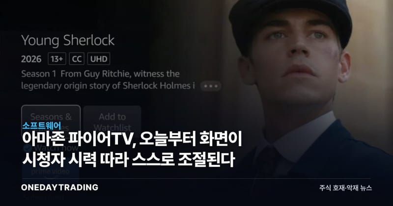아마존 파이어TV, 오늘부터 화면이 시청자 시력 따라 스스로 조절된다