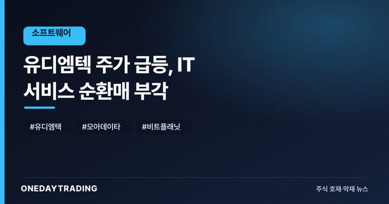 유디엠텍 주가 급등, IT 서비스 순환매 부각