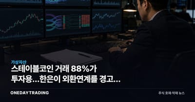 스테이블코인 거래 88%가 투자용…한은이 외환연계를 경고한 이유