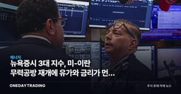 뉴욕증시 3대 지수, 美-이란 무력공방 재개에 유가와 금리가 먼저 흔들린다