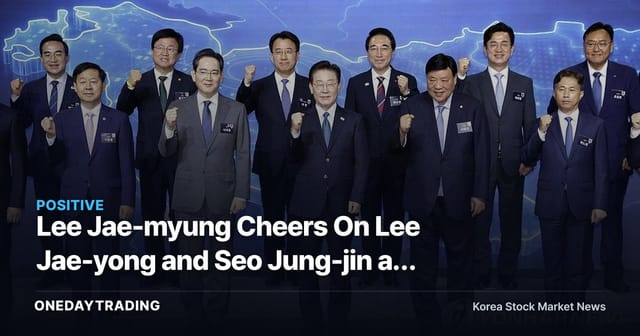 Lee Jae-myung Cheers On Lee Jae-yong and Seo Jung-jin at Samsung Display, Backing Chungcheong's Advanced Industry Push