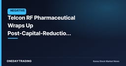 Telcon RF Pharmaceutical Wraps Up Post-Capital-Reduction Relisting — Trading Halt Lifted, Shares Resume Trading