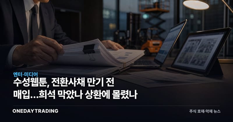 수성웹툰, 전환사채 만기 전 매입…희석 막았나 상환에 몰렸나
