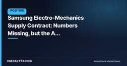 Samsung Electro-Mechanics Supply Contract: Numbers Missing, but the AI Component Signal Remains