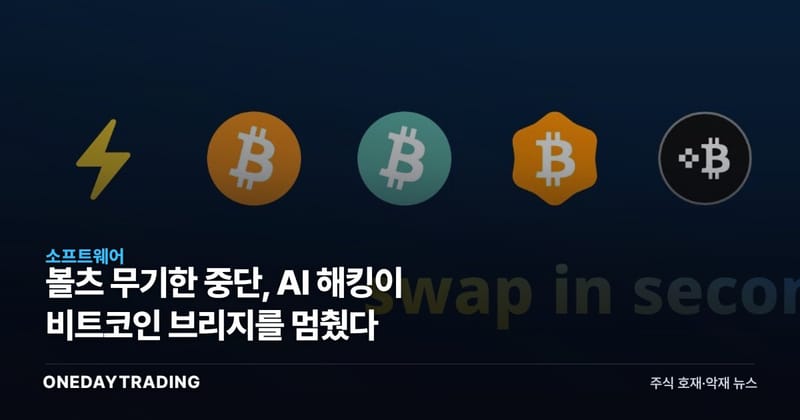 볼츠 무기한 중단, AI 해킹이 비트코인 브리지를 멈췄다