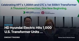 HD Hyundai Electric Hits 1,000 U.S. Transformer Units — Backlog Is the Proof
