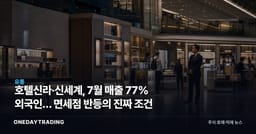 호텔신라·신세계, 7월 매출 77% 외국인… 면세점 반등의 진짜 조건