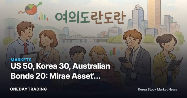 US 50, Korea 30, Australian Bonds 20: Mirae Asset's Asset-Allocation Formula
