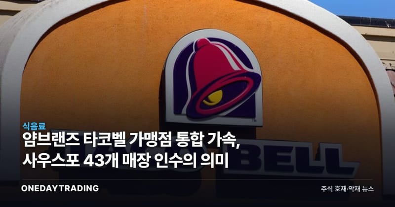 얌브랜즈 타코벨 가맹점 통합 가속, 사우스포 43개 매장 인수의 의미