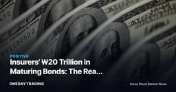 Insurers' ₩20 Trillion in Maturing Bonds: The Real Reason a 5% US Treasury Yield Shock Is Welcome News