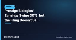 Prestige Biologics' Earnings Swing 30%, but the Filing Doesn't Say Which Way