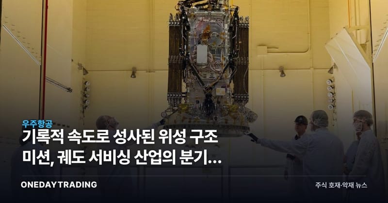 기록적 속도로 성사된 위성 구조 미션, 궤도 서비싱 산업의 분기점 될까
