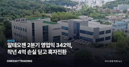알테오젠 2분기 영업익 342억, 작년 4억 손실 딛고 흑자전환