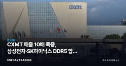 CXMT 매출 10배 폭증, 삼성전자·SK하이닉스 DDR5 압박 커지나