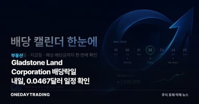 Gladstone Land Corporation 배당락일 내일, 0.0467달러 일정 확인