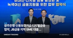 광주은행·신용보증기금 디지털금융 협약, JB금융 지역 SME 대출에 무슨 의미