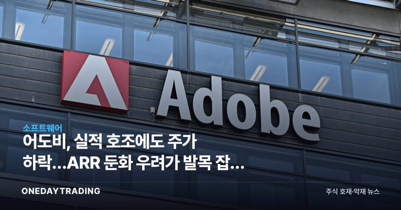 어도비, 실적 호조에도 주가 하락…ARR 둔화 우려가 발목 잡은 이유