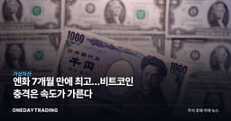 엔화 7개월 만에 최고…비트코인 충격은 속도가 가른다