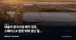 테슬라 중국사업 매각 검토, 스페이스X 합병 위해 생산 절반 내주나