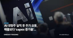 AI 대형주 실적 후 주가 요동, 매출보다 'capex 증가율'이 갈랐다
