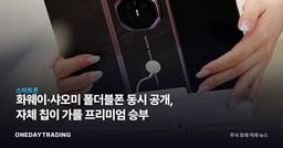화웨이·샤오미 폴더블폰 동시 공개, 자체 칩이 가를 프리미엄 승부