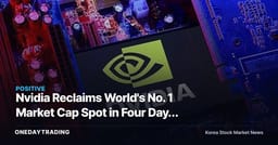 Nvidia Reclaims World's No. 1 Market Cap Spot in Four Days as Apple Plunges 7%