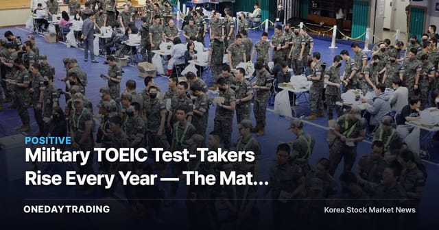 Military TOEIC Test-Takers Rise Every Year — The Math Behind YBM Net's Half-Price Discount