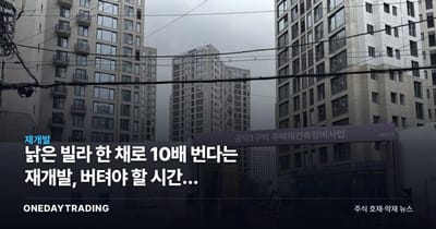 낡은 빌라 한 채로 10배 번다는 재개발, 버텨야 할 시간은 8~10년