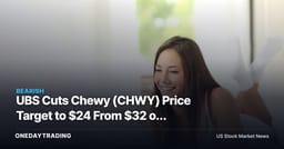 UBS Cuts Chewy (CHWY) Price Target to $24 From $32 on Macro Pressure